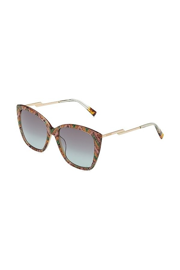 Missoni Lunettes de Soleil MIS 0123/G/S Multicolor Pattern/Violet Brown Shaded 57/18/145 femme
