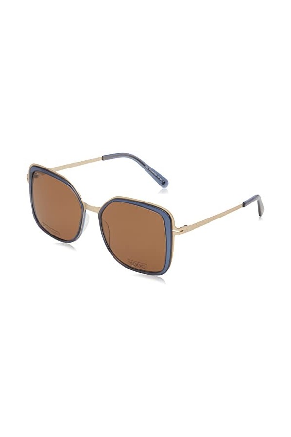 MODO & ECO 462 Lunettes de Soleil, Midnight Blue Gold, 54 Femme