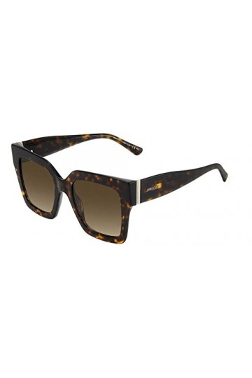 Jimmy Choo Lunettes de Soleil EDNA/S Dark Havana/Brown Shaded 52/22/145 femme