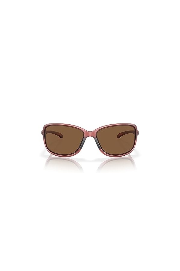 Oakley Womens OO9301 Cohort Rectangular Sunglasses, Matte Transparent Berry/Prizm Bronze, 62 mm