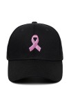 Cascade-Cancer du Sein Casquettes De Baseball pour Les Femmes Les Filles, Le Ruban Rose Brodé Chapeaux De Cancer du Sein Cade