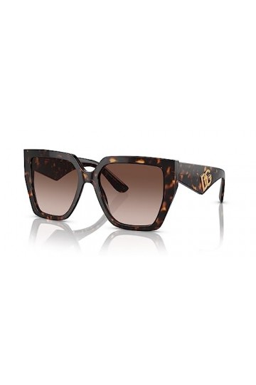 Dolce & Gabbana Lunettes de Soleil DG 4438 Havana Gold/Brown Shaded 55/17/145 femme