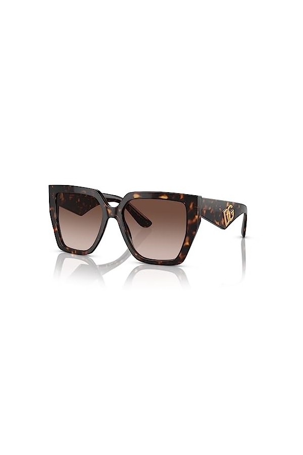 Dolce & Gabbana Lunettes de Soleil DG 4438 Havana Gold/Brown Shaded 55/17/145 femme