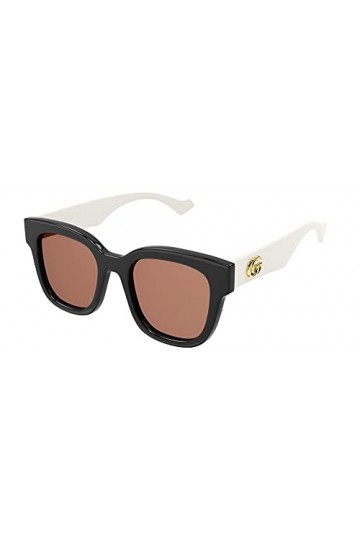 Gucci Lunettes de Soleil GG0998S Black White/Orange Brown 52/21/145 femme