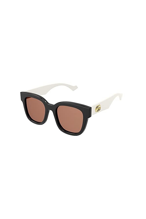 Gucci Lunettes de Soleil GG0998S Black White/Orange Brown 52/21/145 femme
