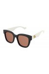 Gucci Lunettes de Soleil GG0998S Black White/Orange Brown 52/21/145 femme