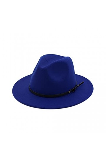 HESYSUAN Fedora Chapeaux avec boucle de ceinture pour homme et femme - Tendance - Classique - Large bord - Unisexe - Chapeau 