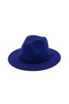 HESYSUAN Fedora Chapeaux avec boucle de ceinture pour homme et femme - Tendance - Classique - Large bord - Unisexe - Chapeau 