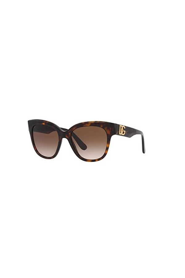 Lunettes de Soleil Dolce & Gabbana DG 4407 Havana/Brown Shaded 53/19/140 femme