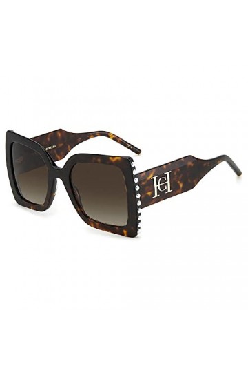 Carolina Herrera Ch 0001/s Sunglasses, 086/HA Havana, M Unisex