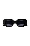 Gucci GG1421S-001-56 - Femmes Lunettes de soleil - Shiny Solid Black, schwarz.
