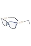 SALVATORE FERRAGAMO Sf2921 Lunettes de Soleil, Bleu Transparent, 55 Femme