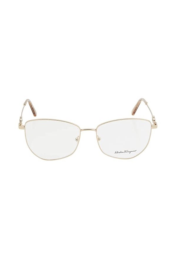 SALVATORE FERRAGAMO Sf2214 Lunettes de Soleil, Doré, 55 Femme