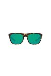 Costa Del Mar Cheeca Lunettes de soleil rectangulaires pour femme, Teinte mate tortue/miroir vert polarisé,