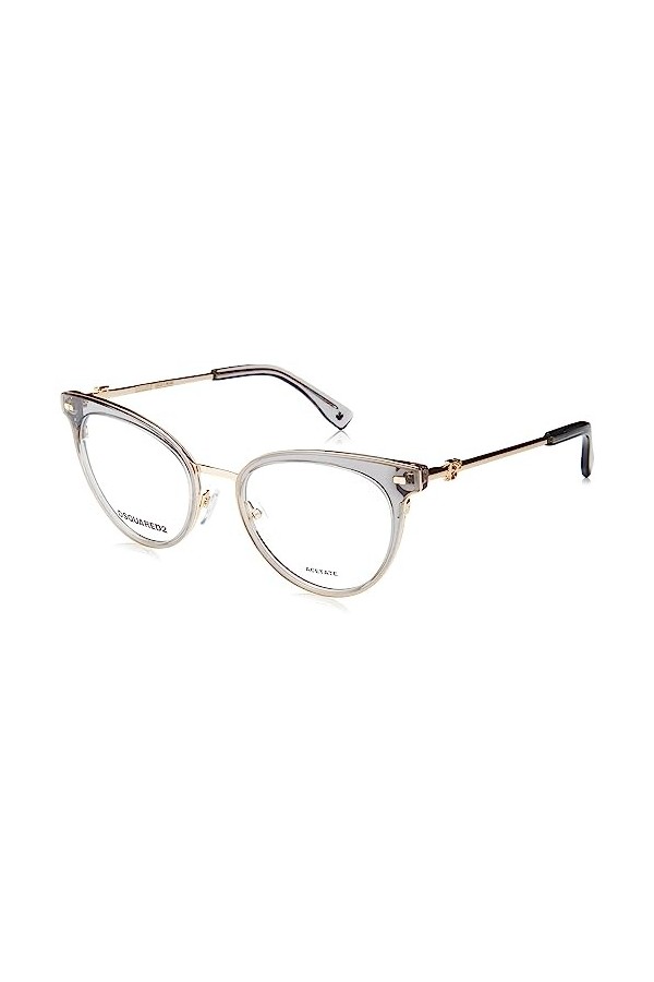 Dsquared D2 0067 Sunglasses, FT3/20 Grey Gold, 52 Unisex