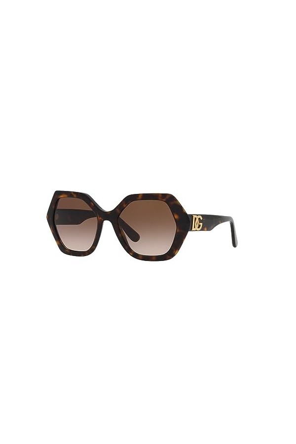 Lunettes de Soleil Dolce & Gabbana DG 4406 Havana/Brown Shaded 54/19/140 femme
