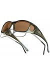 Fitovers Lunettes de Soleil de Rasoir, Femme, RZ003A, Olive Charcoal, Small Rec.