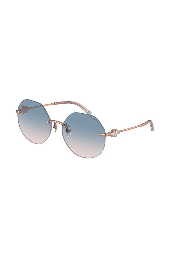Tiffany & Co. Lunettes de Soleil TIFFANY T TF 3077 Rose Gold/Blue Pink Shaded 60/17/140 femme