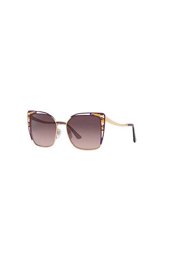 Bvlgari Mixte 0bv6179 55 201467 Lunettes de Soleil, Rose Gold Violet/Violet Shaded, Taille Unique