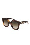 Gucci GG0208S-003 Lunettes de Soleil, Havana, 49.0 Femme