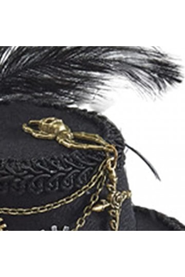 caoxhenr Chapeau haut-de-forme steampunk avec voile pour femme, chapeau steampunk magique, chapeau dHalloween, couvre-chef, 