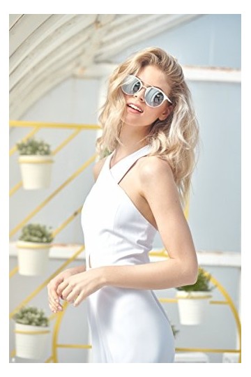 Beach Gal Lunettes de soleil pour femme Monture ronde Design élégant Léger Confortable, Orange Burnt Clay , Medium