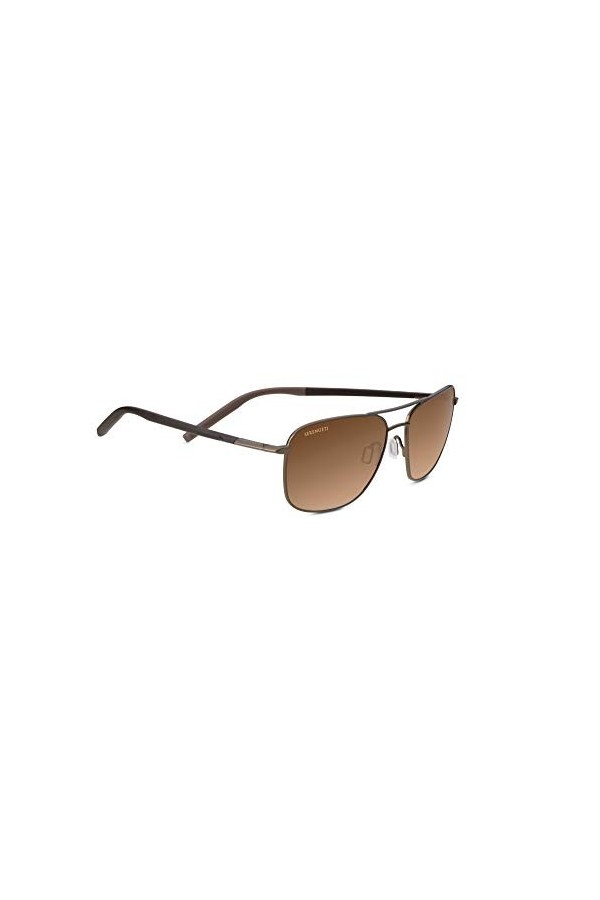 Serengeti Mixte SPELLO Lunettes de Soleil, Matte Espresso Dark Brown Chocolate Brown, M