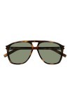 Saint Laurent Lunettes de Soleil SL 596 DUNE Havana/Green 58/14/145 femme