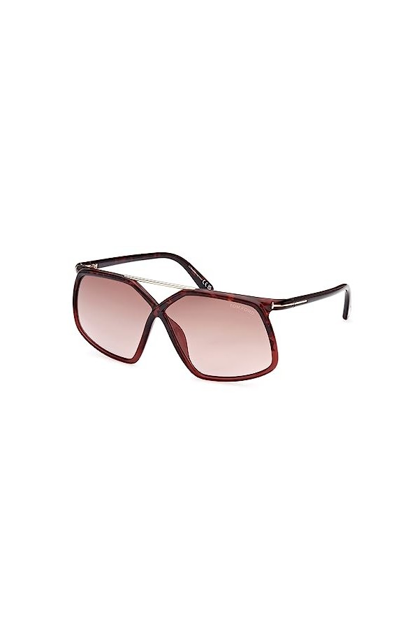 Tom Ford Lunettes de Soleil MERYL FT 1038 Red Havana/Violet Pink Shaded 64/6/130 femme