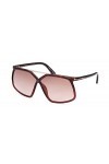 Tom Ford Lunettes de Soleil MERYL FT 1038 Red Havana/Violet Pink Shaded 64/6/130 femme