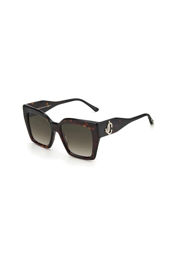 Jimmy Choo ELENI/G/S 086 53HA JC30 Ladies Havana Sunglasses. DefaultTitle