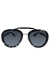 Miu Miu 0MU 05VS Lunettes de Soleil, Havana Blanco Negro, 53 Femme
