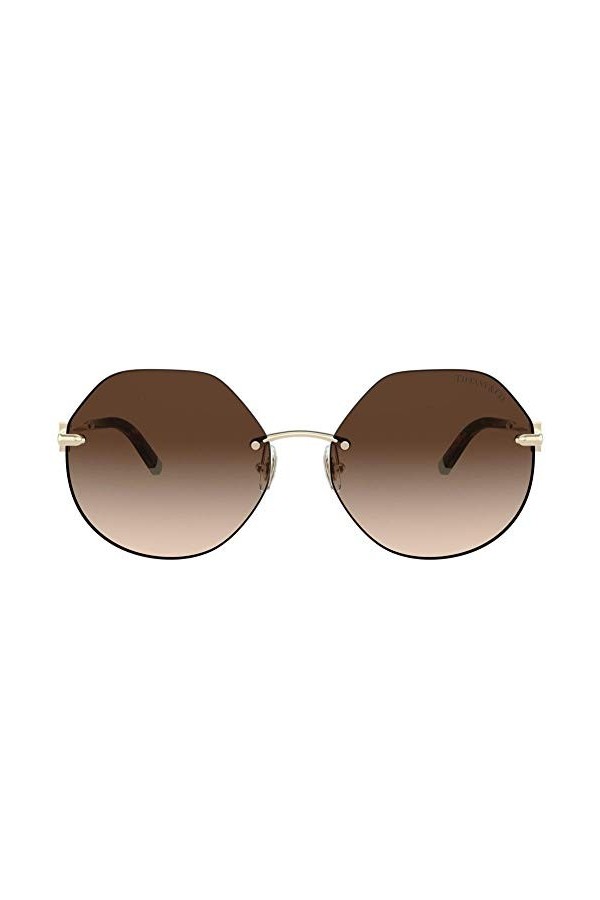 Tiffany & Co. Lunettes de Soleil TIFFANY T TF 3077 Pale Gold/Brown Shaded 60/17/140 femme