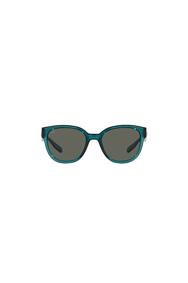 Costa Del Mar Lunettes de soleil rectangulaires Salina Femme, Couleur vert eau/gris polarisé 580 g