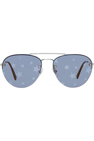 Miu Miu 0MU 54US Lunettes de Soleil, Plateado, 59 Femme