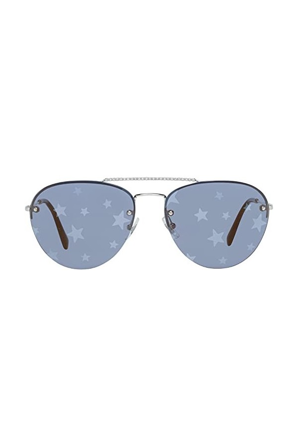 Miu Miu 0MU 54US Lunettes de Soleil, Plateado, 59 Femme