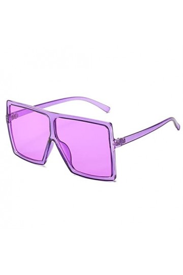 BINGDONGA Lunettes de Soleil Multicolores à la Mode à Grand Cadre Hommes et Femmes Lunettes de Soleil décoratives de Vacances