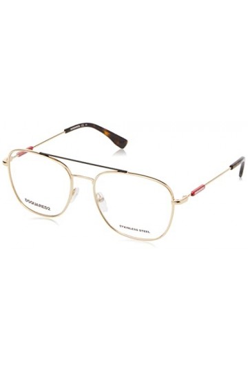 DSquared D2 0047 Lunettes de Soleil, Rhl/17 Or Noir, 56 cm Mixte