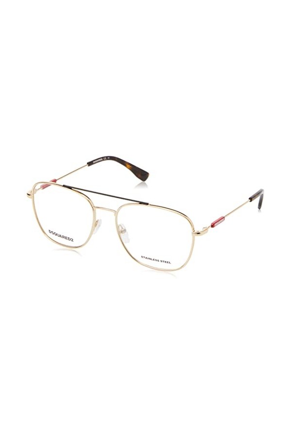 DSquared D2 0047 Lunettes de Soleil, Rhl/17 Or Noir, 56 cm Mixte
