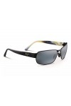Maui Jim Black Coral Lunettes de soleil rectangulaires, Noir mat., M