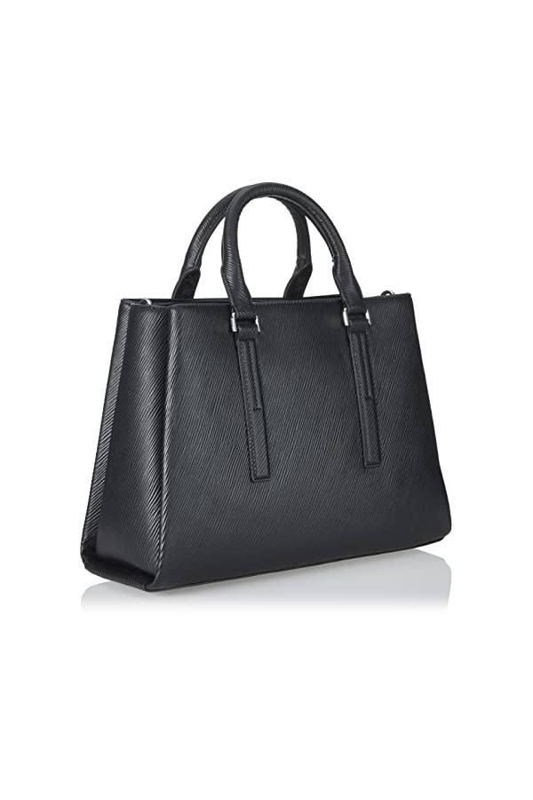 Calvin Klein CK Elevated Tote MD Saffiano, Fourre-Tout Femme, Noir, Taille Unique