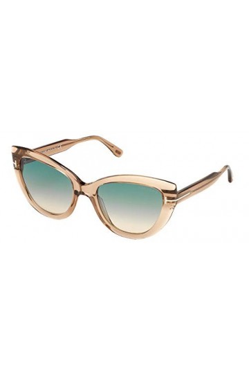 Tom Ford Lunettes de Soleil ANYA FT 0762 Transparent Light Brown/Green Shaded 55/20/140 femme