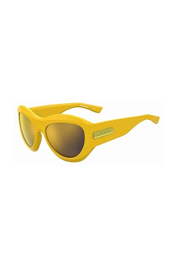 DSquared D2 0072/S Lunettes de Soleil, 40 g/CU Jaune, 7 1/4 Mixte