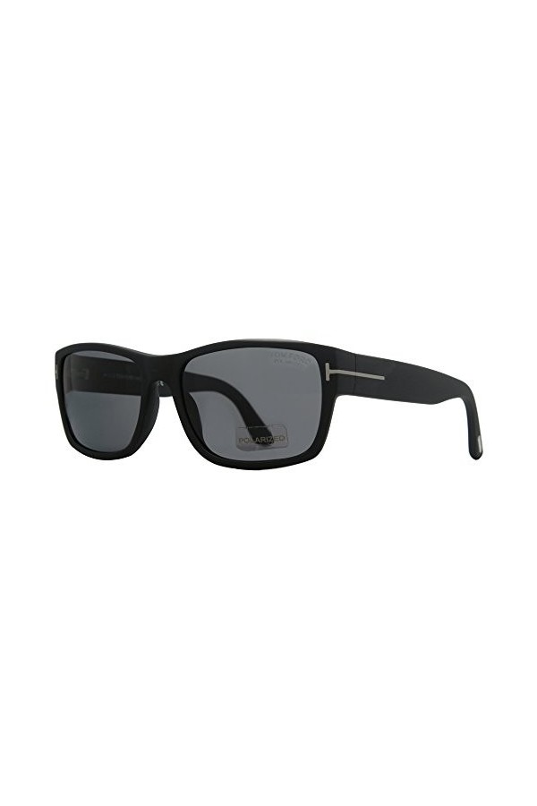 Lunettes de soleil polarisées Tom Ford Mason FT0445 C58 02D matte black / smoke polarized 