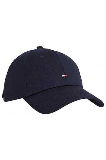 Tommy Hilfiger Casquette Drapeau Essentiel Capuchon, Space Blue, Taille Unique Femme