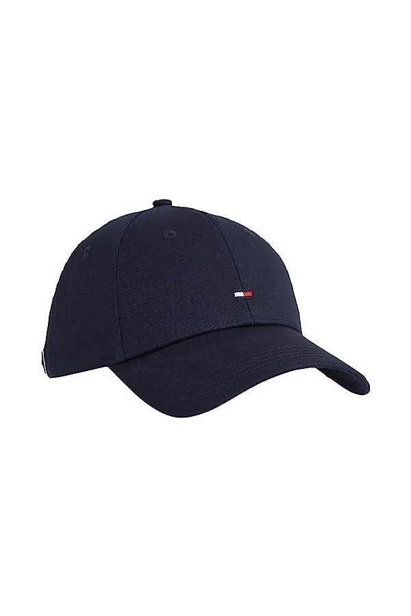 Tommy Hilfiger Casquette Drapeau Essentiel Capuchon, Space Blue, Taille Unique Femme