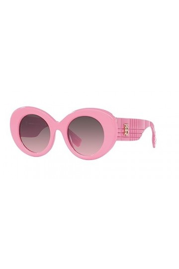 BURBERRY Lunettes de Soleil MARGOT BE 4370U Pink/Pink Grey Shaded 49/22/140 femme