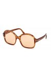Tom Ford Lunettes de Soleil HANLEY FT 1034 Striped Light Brown/Brown 57/21/140 femme