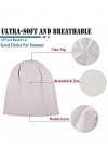 ELLEWIN Bonnet souple en coton hip-hop doux et léger pour la course à pied pour adulte ou femme, Closetop-c-2pk-blk/Ash Grey,