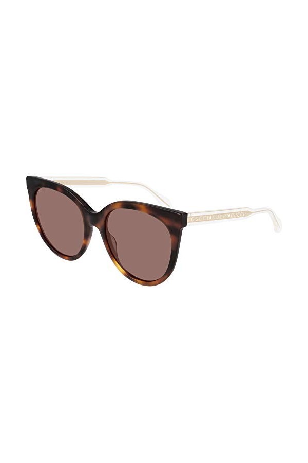 Gucci GG0565S-002-54 Lunettes de Soleil, Havana-Kristall Kristall, 54.0 Mixte Adulte